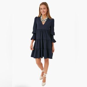 Pomander Place for Tuckernuck Navy Crepe Kenzie Mini Dress. S.